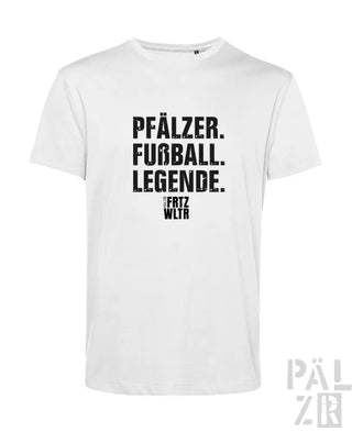 Weißes T-Shirt mit schwarzem Text ’pfälzer.’