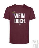 Maroon männer t-shirt mit weißen wein doch text und trauben grafik für weinliebhaber in verschiedenen farben