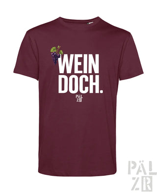 Maroon männer t-shirt mit weißen wein doch text und trauben grafik für weinliebhaber in verschiedenen farben