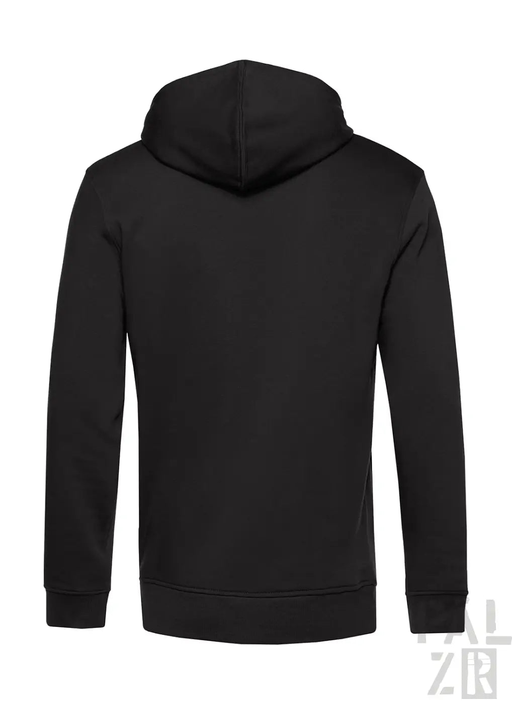 Schwarzer männer zipper von pälzr originals mit glattem stoff und gerippten bündchen in verschiedenen farben