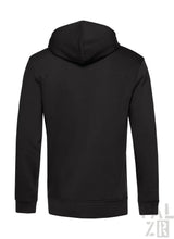 Schwarzer männer zipper von pälzr originals mit glattem stoff und gerippten bündchen in verschiedenen farben