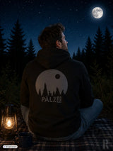 Schwarzer männer zipper sternegugger mit weißem kreisgrafik und pälzer schriftzug vorne in verschiedenen farben