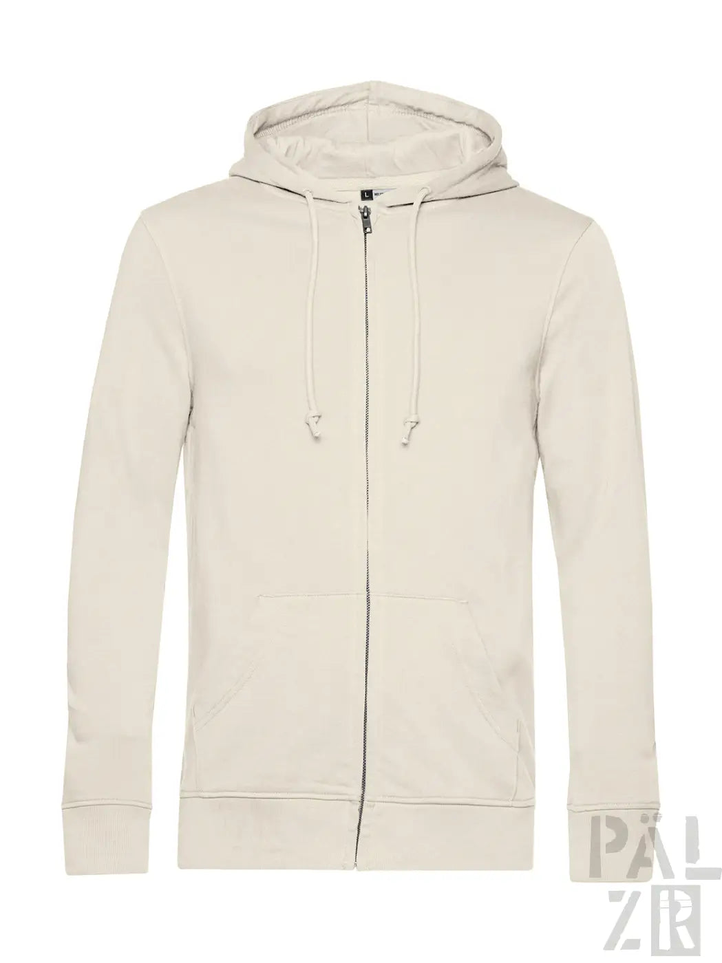 Beige zip-up hoodie mit passenden kordeln und fronttaschen aus wald und woi kollektion für männer in verschiedenen farben