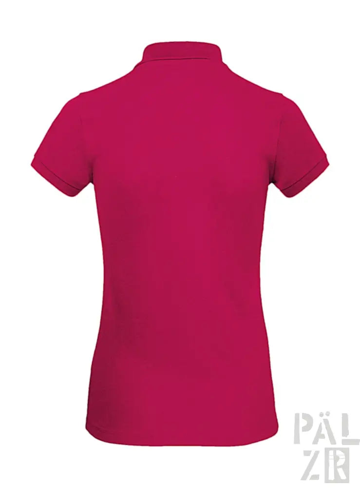 Fuchsia-Poloshirt mit kurzen Ärmeln und Kragen, aus Baumwolle.