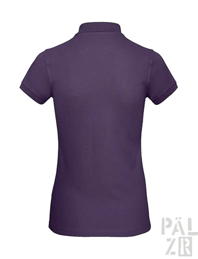 Lavendel-Polohemd mit kurzen Ärmeln und Kragen, aus Baumwolle.