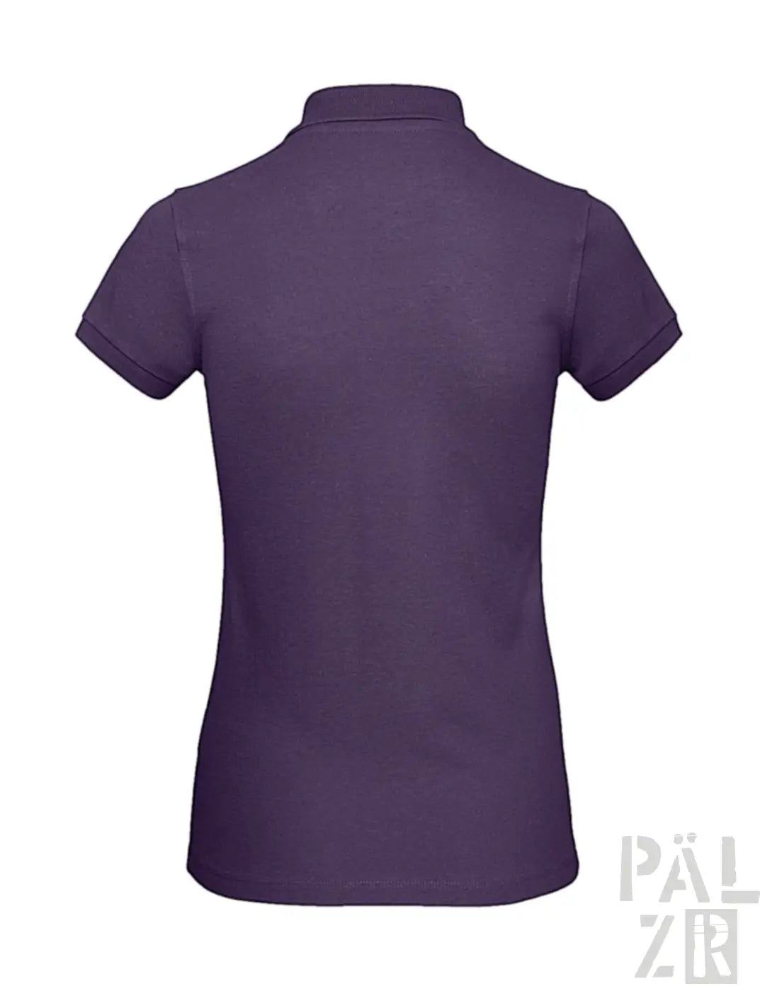 Lavendel-Polohemd mit kurzen Ärmeln und Kragen, aus Baumwolle.