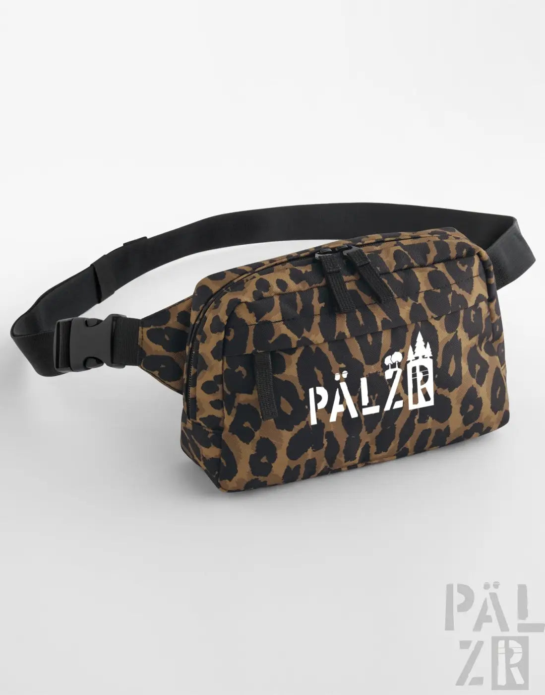 Braun-schwarze leopard print bauchtasche pälzr logo bauchdasch 3.0 in 7 verschiedenen farben