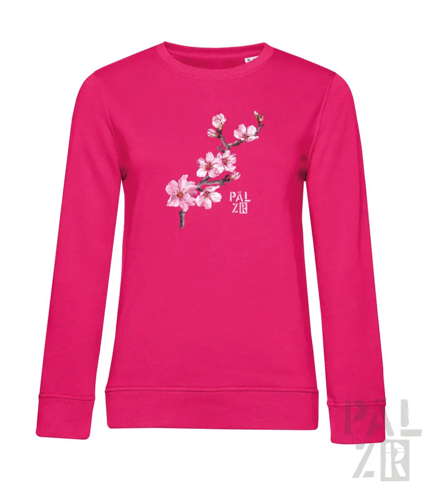 Rosa Sweatshirt mit Kirschblüten-Design und ’pal zileri’-Logo.