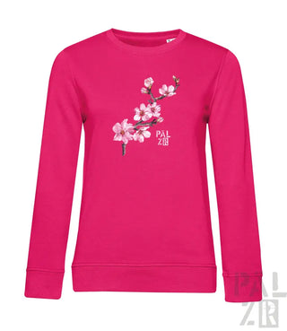Rosa Sweatshirt mit Kirschblüten-Design und ’pal zileri’-Logo.