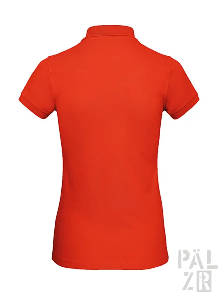 Rotes Polo-Shirt mit kurzen Ärmeln und Kragen, aus Baumwolle.