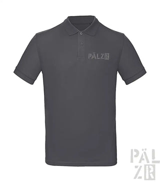 Kohle-graues Poloshirt mit gesticktem Logo, Pälzir-Marke.