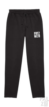 Schwarze Baumwoll-Jogginghosen mit ’fritz wlrth’-Logo auf dem linken Bein.