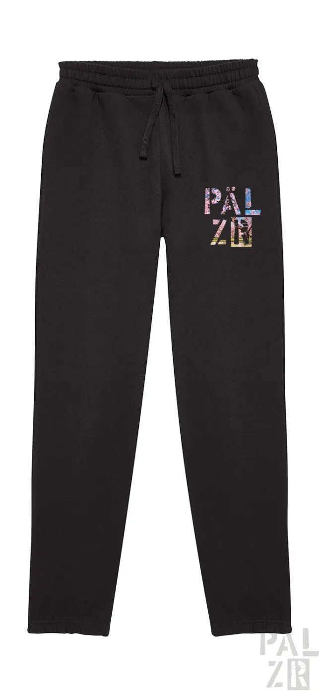 Schwarze Pal Zileri Jogginghose mit Logo-Design auf dem linken Bein.