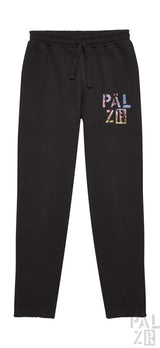 Schwarze Pal Zileri Jogginghose mit Logo-Design auf dem linken Bein.