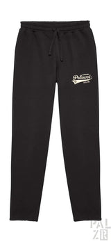 Schwarze Baumwoll-Jogginghose mit ’Palermo’-Logo und Kordelbund.