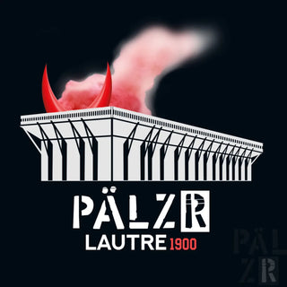 Klaviatur mit roten Flammen und schwarzen Tasten.