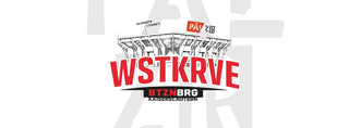 Rot-schwarzes Logo mit dem Text „wstkrve“ und einer stilisierten Stadiongrafik darüber.