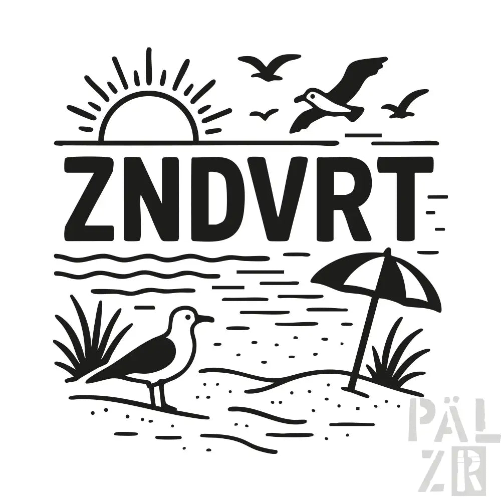 Strandsonnenschirm mit schwarz-weißem Design, aus Stoffmaterial gefertigt.