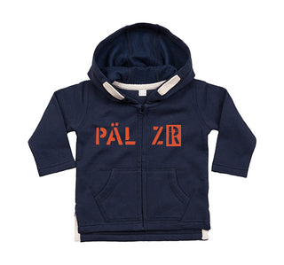 Baby Zipper | navy-blau | Logo groß