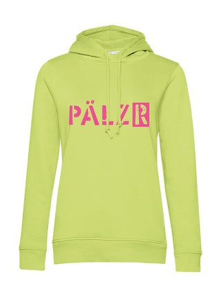 Frauen Hoodie | PÄLZR | limone | diverse Logofarben