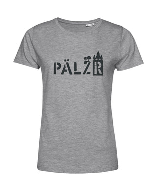 Women | T-shirt | PÄLZRwald | heather gray | Logo anthracite 