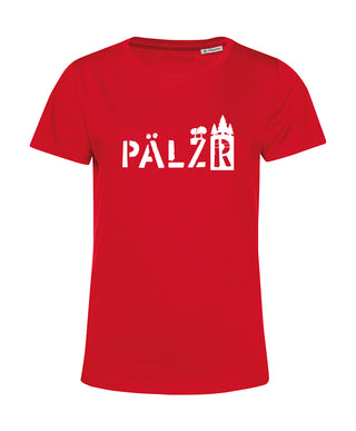 Frauen | T-Shirt | PÄLZRwald | rot | Logo weiss